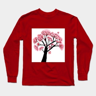 White flowers mixed with red Long Sleeve T-Shirt